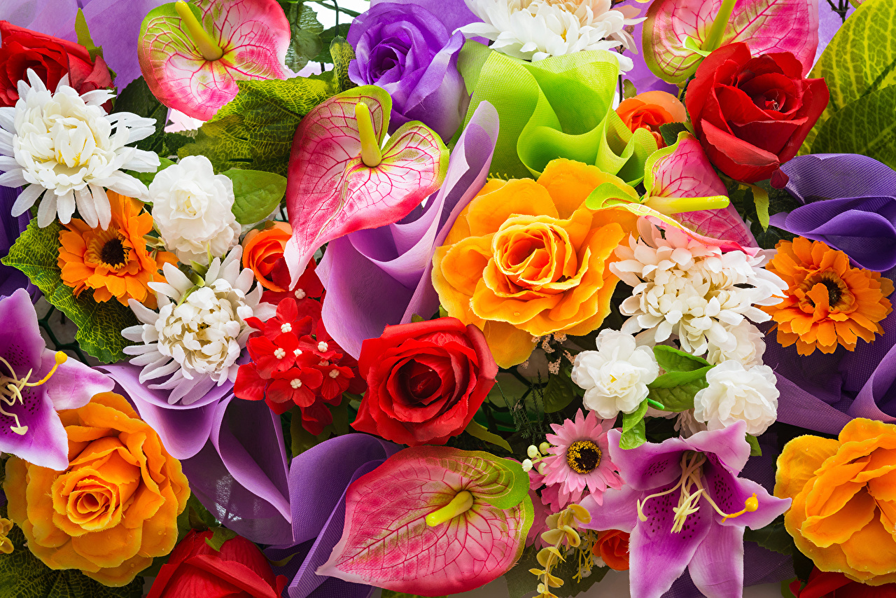 اروع زهور في العالم اعملي بوكية مميز من اروع الورد العالمية