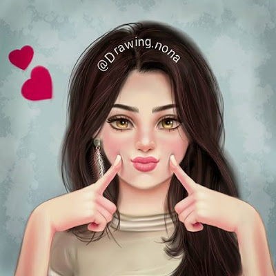 صور رسم بنات كيوت - صور بنات مرسومه 9764 3