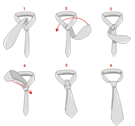 Где должен заканчиваться галстук